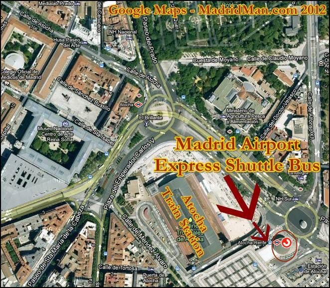puerta de atocha σιδηροδρομικό σταθμό χάρτης