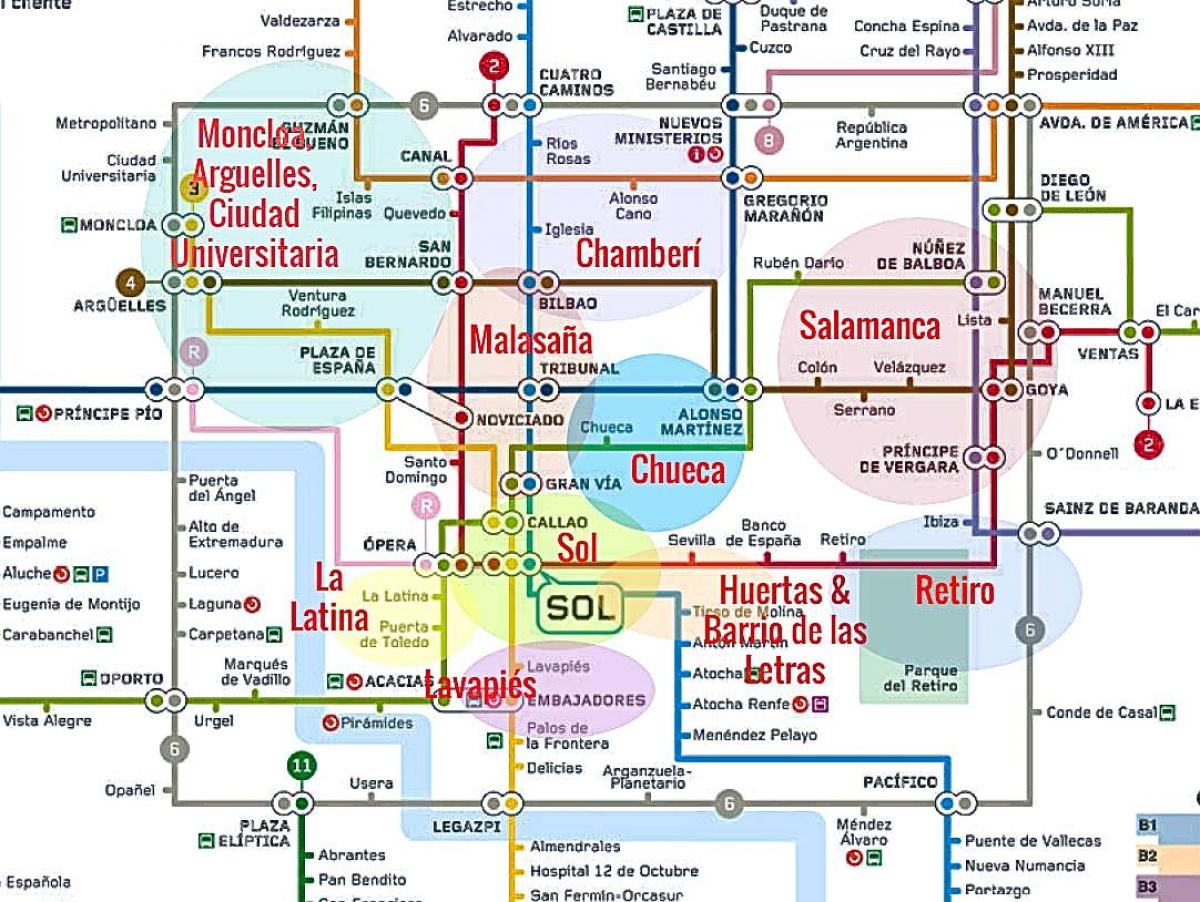 χάρτης της la latina της Μαδρίτης
