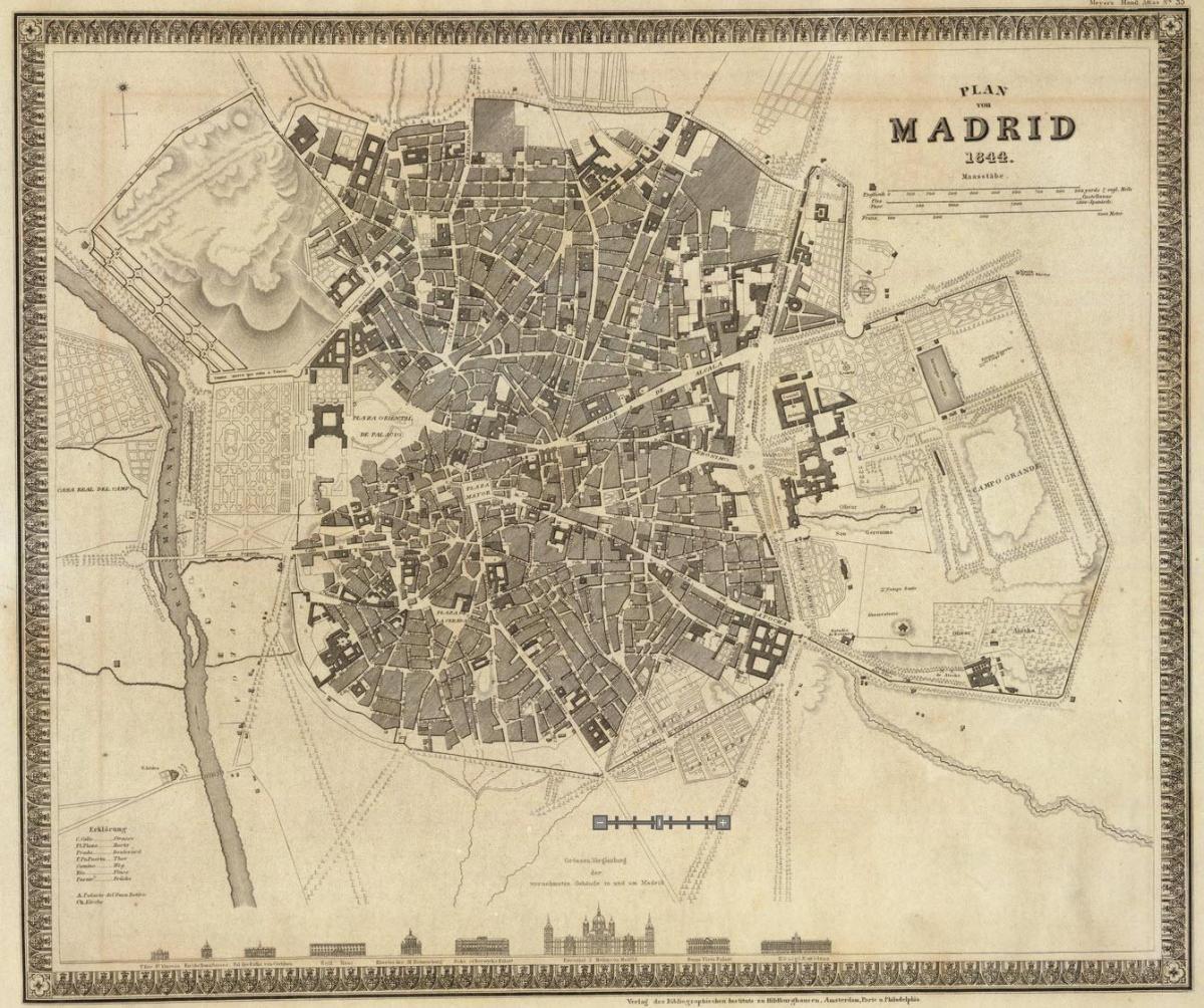 χάρτης της Μαδρίτης, παλιά πόλη