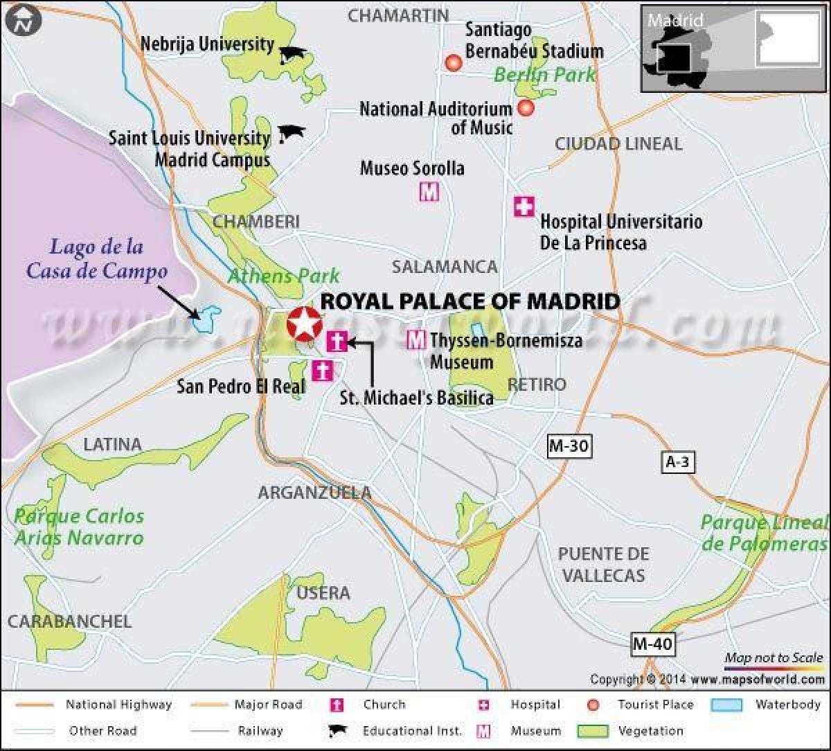 χάρτης της ρεάλ Μαδρίτης τοποθεσία