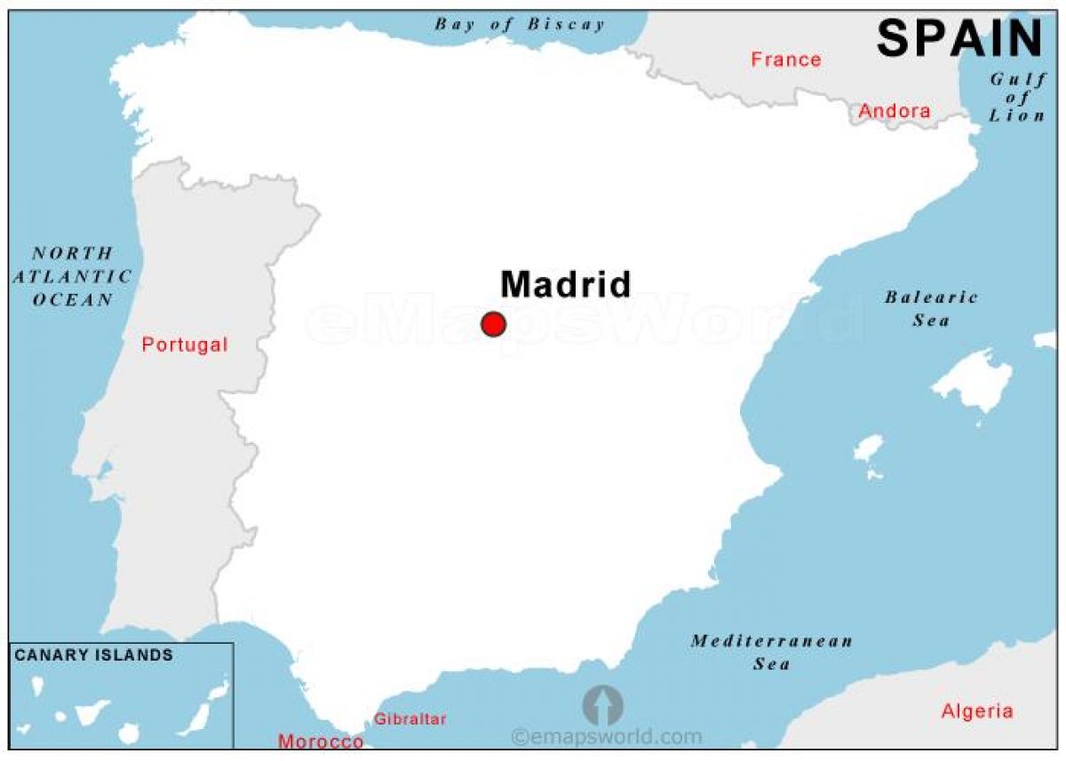 χάρτης της πρωτεύουσα της Ισπανίας