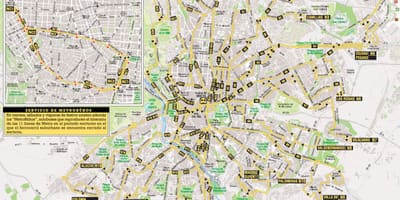 Emt Μαδρίτη λεωφορείο χάρτη