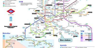 Μαδρίτη σιδηροδρομικός σταθμός χάρτης
