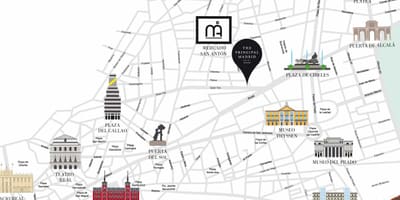 Χάρτης της plaza del sol Μαδρίτη