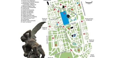 Το πάρκο El retiro χάρτης