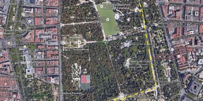 Πάρκο Retiro, Μαδρίτη εμφάνιση χάρτη