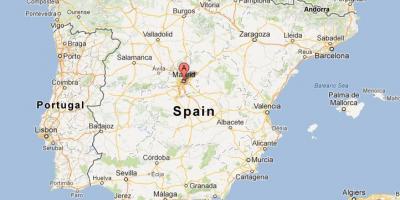 Χάρτης της Ισπανίας δείχνει Μαδρίτη