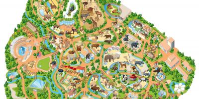 Χάρτης της Μαδρίτης ζωολογικό κήπο