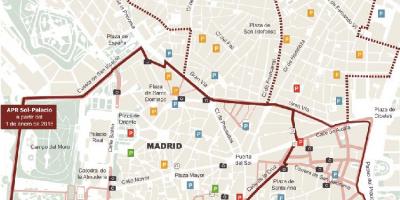 Χάρτης της Μαδρίτης στάθμευσης