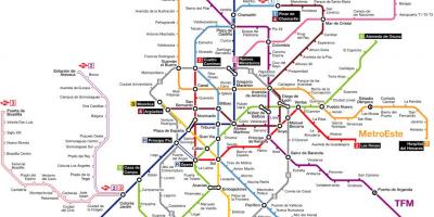 Μετρό de Madrid χάρτης